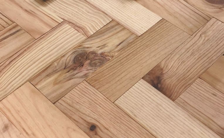 herringbone wood flooring patch